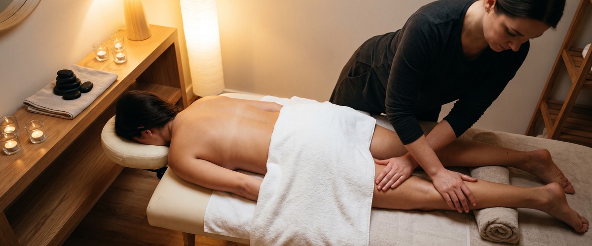 Thai massage for gig legs after Big City Festival at Queen's Park